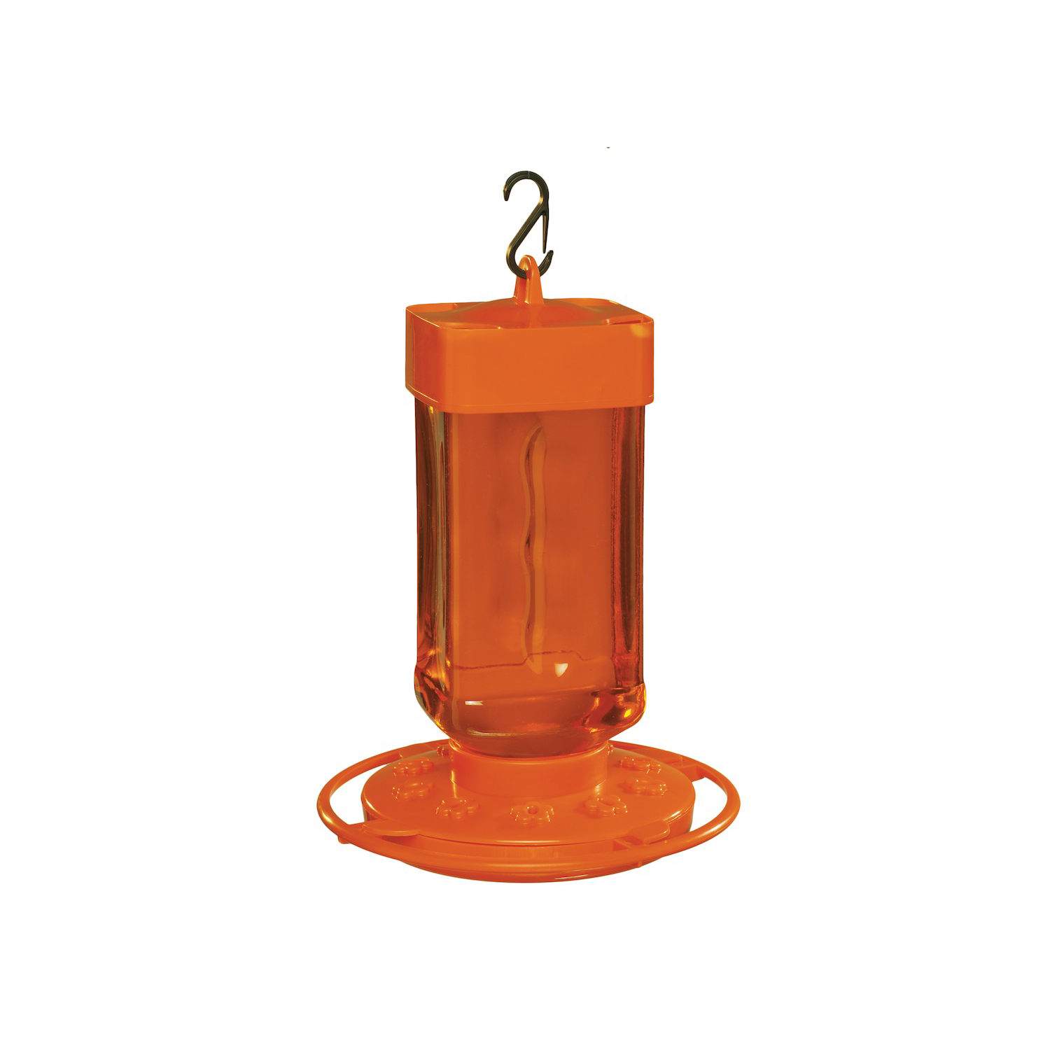 First Nature 32 oz Orange Plastic Oriole Feeder #3088 10 Ports Easy Clean Base 